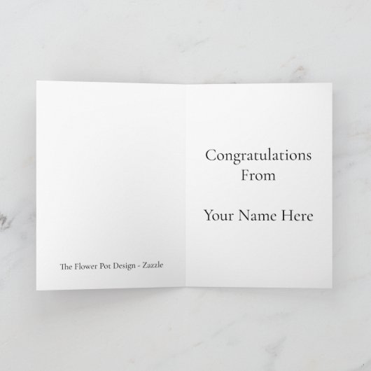 Personalised Graduation Name, Custom Gift for her カード (内部)