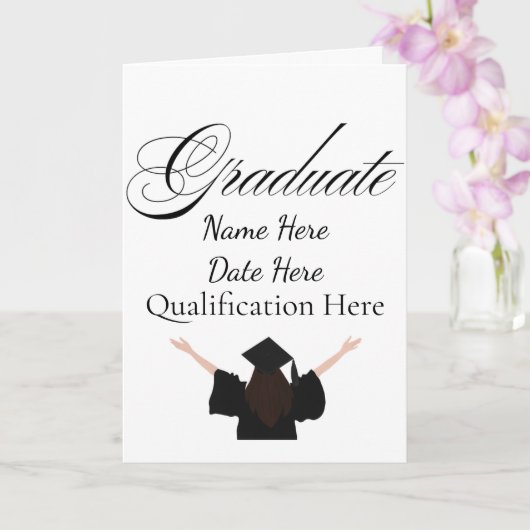 Personalised Graduation Name, Custom Gift for her カード (蘭)