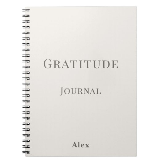 Personalised Gratitude - Journal Name Notebook ノートブック (正面)