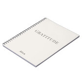 Personalised Gratitude – Minimal Typography ノートブック (左側)