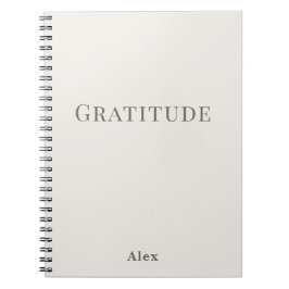 Personalised Gratitude – Minimal Typography ノートブック
