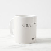 Personalised Gratitude – Minimal Typography Design コーヒーマグカップ (正面左)
