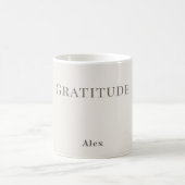 Personalised Gratitude – Minimal Typography Design コーヒーマグカップ (中央)