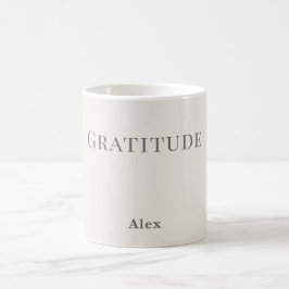 Personalised Gratitude – Minimal Typography Design コーヒーマグカップ
