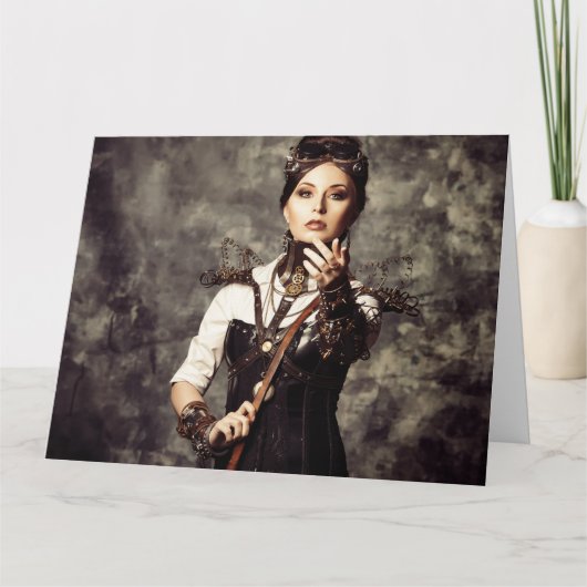 Personalised Greeting Card - Steampunk Art 'Tame' カード (正面)