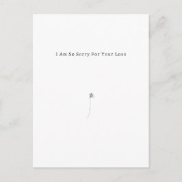 Personalised Grief Mourning Sorry For Your Loss. ポストカード