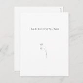 Personalised Grief Mourning Sorry For Your Loss. ポストカード (正面/裏面)