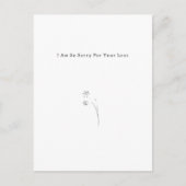 Personalised Grief Mourning Sorry For Your Loss. ポストカード (正面)