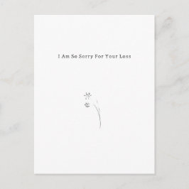 Personalised Grief Mourning Sorry For Your Loss. ポストカード