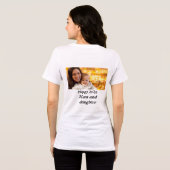 Personalised happy 2026 Mum and daughter Photo トライブレンドTシャツ (裏面全面)