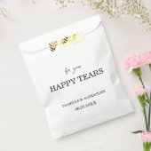 Personalised Happy Tears Wedding Confetti Favours フェイバーバッグ (封をした状態)