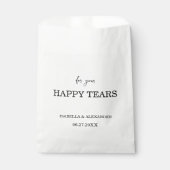 Personalised Happy Tears Wedding Confetti Favours フェイバーバッグ (正面)
