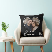 Personalised Heart Photo Pillow With Love Script クッション (椅子)