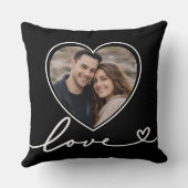 Personalised Heart Photo Pillow With Love Script クッション (裏面)