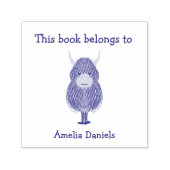 Personalised Highland Cow This book belongs to セルフインキングスタンプ (デザイン)