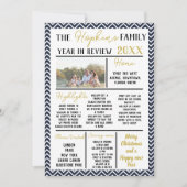 Personalised Holiday Keepsake Card Year in Review 招待状 (正面)