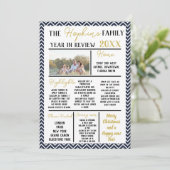 Personalised Holiday Keepsake Card Year in Review 招待状 (スタンド正面)