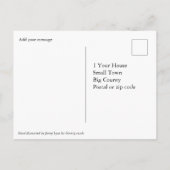 Personalised Holiday Poem Illustrated Waxwing Bird ポストカード (裏面)