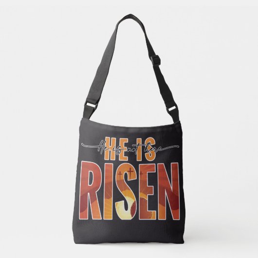 Personalised Image Crossbody Bag - He Is Risen クロスボディバッグ (正面)