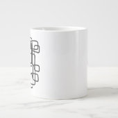 Personalised Initial Minimalist Abstract Line Art ジャンボコーヒーマグカップ (正面)