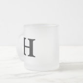 Personalised Initial Mug – Custom Letter Coffee  フロストグラスマグカップ (正面左)