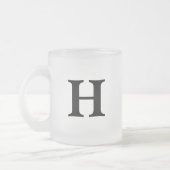 Personalised Initial Mug – Custom Letter Coffee  フロストグラスマグカップ (左)