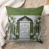 Personalised Islamic Bridal Throw Pillow クッション (ブランケット)