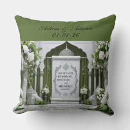 Personalised Islamic Bridal Throw Pillow クッション