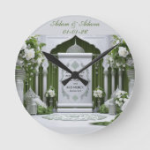 Personalised Islamic Bridal Wall Clock ラウンド壁時計 (正面)