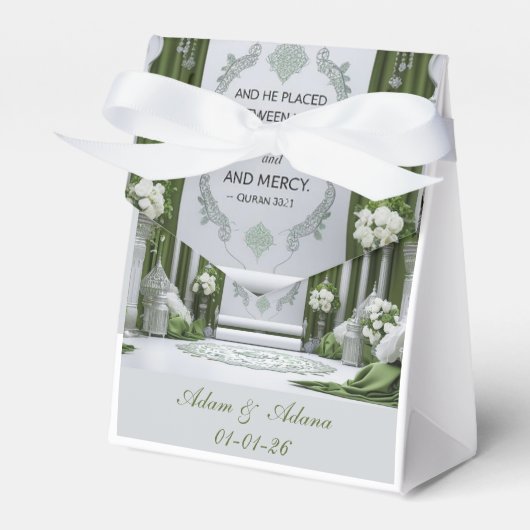 Personalised Islamic Wedding Favor Box フェイバーボックス (正面サイド)