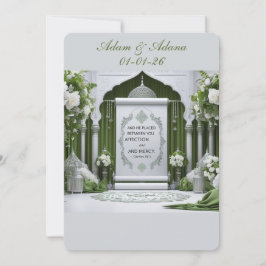 Personalised Islamic Wedding Invitation 招待状