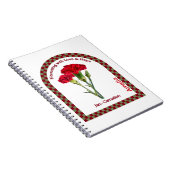 Personalised January Birth Month Flower Notebook ノートブック (右側)