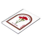 Personalised January Birth Month Flower Notebook ノートブック (左側)