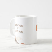 Personalised Keep Calm & Carry On Modern Chic  コーヒーマグカップ (正面左)