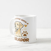 Personalised Life is Better with a Labrador Mug コーヒーマグカップ (正面左)