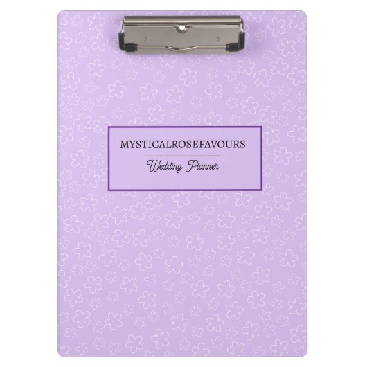 Personalised Lilac Blossom Clipboard クリップボード (正面)