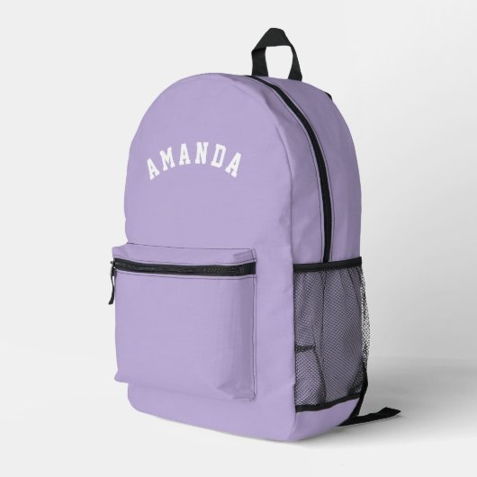 Personalised Lilac Kids Back to School プリントバックパック (裏面右端)