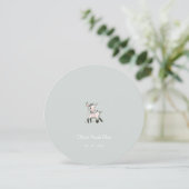 Personalised Little Goat Baby Birth Announcement. 招待状 (スタンド正面)