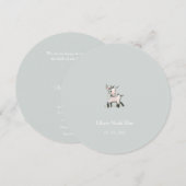 Personalised Little Goat Baby Birth Announcement. 招待状 (正面/裏面)