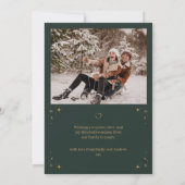Personalised luxury modern family photo Christmas  シーズンカード (裏面)