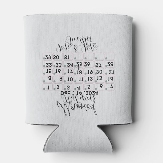 Personalised Married Calendar Date Ceramic  缶クーラー (裏面)