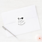 Personalised Minimalist Black & White Happy Easter ラウンドシール (封筒)
