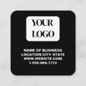 PERSONALISED Modern Black and QR CodeBusiness Card スクエア名刺 (正面)