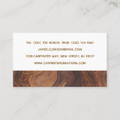 Personalised Moderrn Wooden Carpentry Construction 名刺 (裏面)