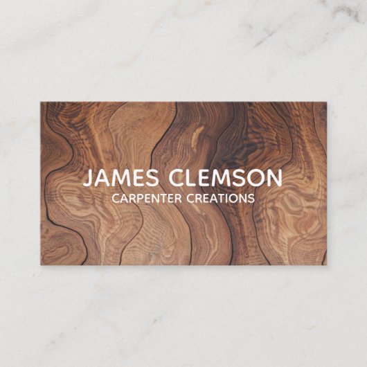 Personalised Moderrn Wooden Carpentry Construction 名刺 (正面)