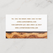 Personalised Moderrn Wooden Carpentry Construction 名刺 (裏面)