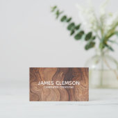 Personalised Moderrn Wooden Carpentry Construction 名刺 (スタンド正面)