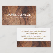 Personalised Moderrn Wooden Carpentry Construction 名刺 (正面/裏面)
