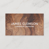 Personalised Moderrn Wooden Carpentry Construction 名刺 (正面)