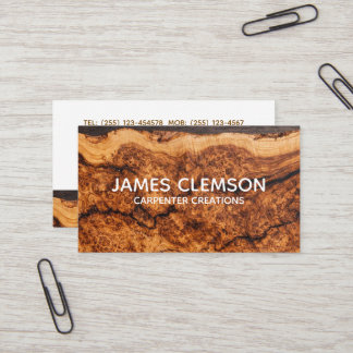 Personalised Moderrn Wooden Carpentry Construction 名刺